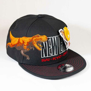 KIDS 子供用 ニューエラ New EraR NEW ERAR 帽子 キャップ キッズ Youth 9FIFTY 最強王図鑑 ティラノサウルス ブラック