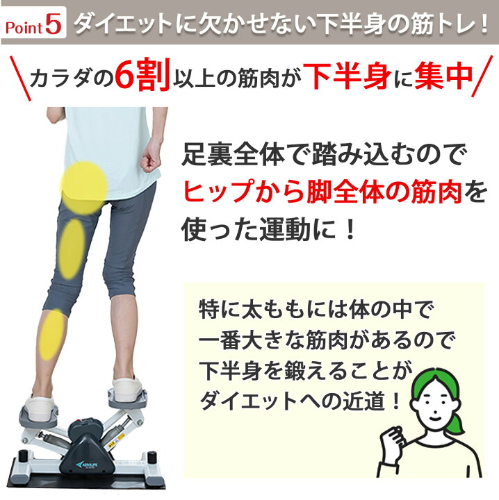 楽天市場】【楽天ランキング1位】 ステッパー 静音 ダイエット サイド 
