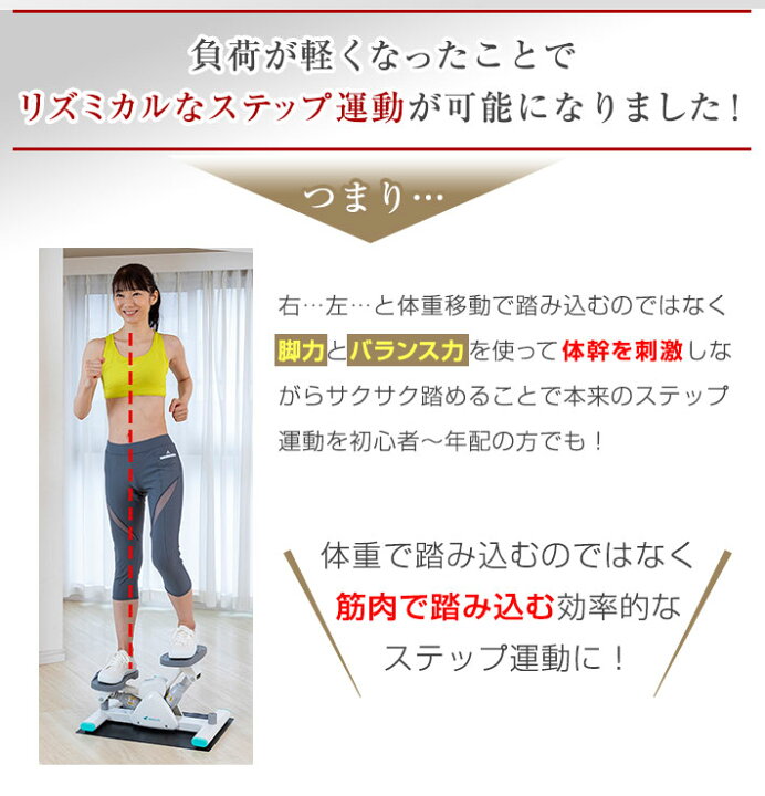 楽天市場 1年保証 ステッパー ダイエット エアロライフ サイドステッパー プレミアムライト70 室内運動 有酸素運動 室内 エクササイズ 踏み台昇降 健康 器具 女性 高齢者 年配者 向け 負荷軽減 カラダclub