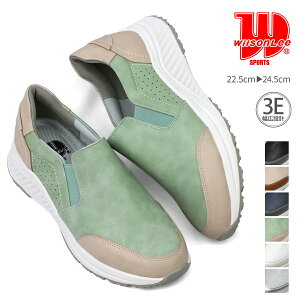 ウィルソンリースポーツ 厚底スリッポン パンチング 3E 幅広設計 外反母趾対策 痛くない 屈曲性 ノンスリップソール サイドファスナー 吸水速乾 抗菌 防臭 プレゼント ギフト