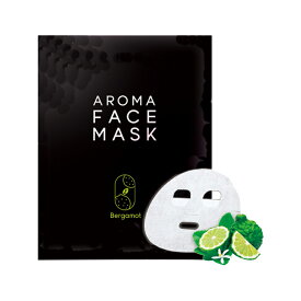 アロマフェイスマスク ベルガモットの香り 1枚入 セラミド ナイアシン高配合 フェイス パック シートマスク スキンケア 4573522180537 AROMA FACE MASK トラベル 旅行 コンパクト