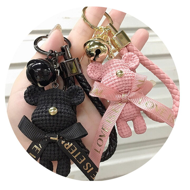 楽天市場】クマ くま キーホルダー 紛失防止 鈴 キーホルダーかわいい  