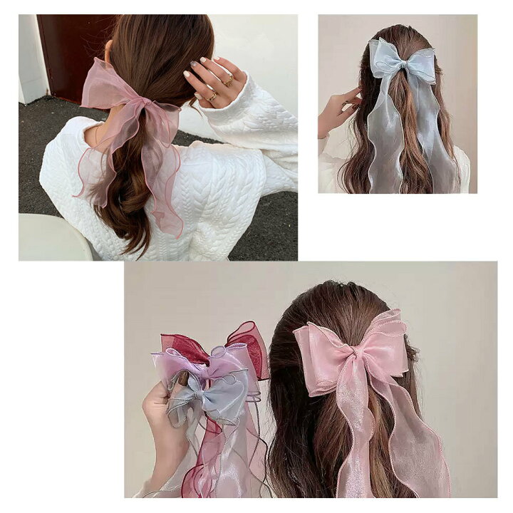 楽天市場 晩秋のポイントupキャンペン中 ヘアクリップ ビッグ リボンクリップ 大きいリボン 髪飾り 三つ編み ヘアピン おしゃれ 可愛い ヘアアレンジ カラフル 子供 女の子 ガールズ Karafura