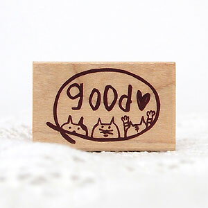 はな16 ラバースタンプ good 縦24.5mm×横38mm (0080D-3048)