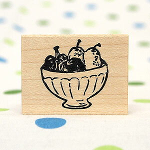 はんこどり ラバースタンプ くだもの 縦26mm×横25mm