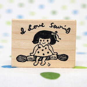 ͂񂱂ǂ o[X^v hJƏ̎q uI Love Sewingv c27mm×34mm