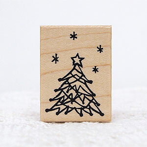 tugumi ラバースタンプ クリスマス ツリー 縦35.5mm×横24.5mm (0060B-4030)