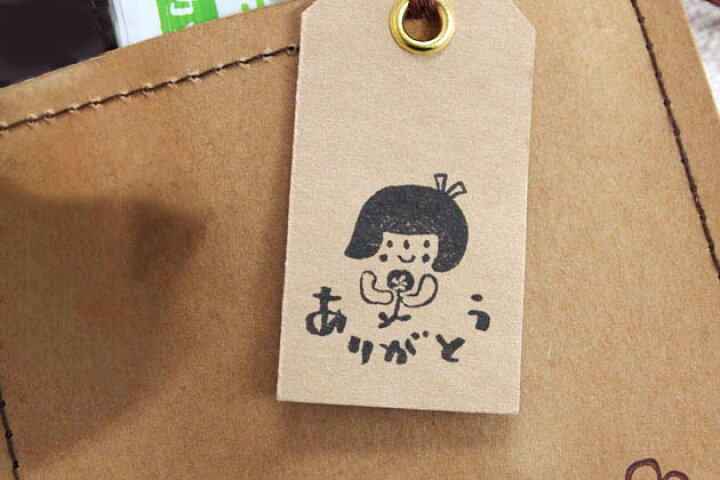楽天市場 はんこどり ラバースタンプ おかっぱ女の子 ありがとう 縦23mm 横22mm 0078a 3026 きれいなはんこ 印鑑のからふる屋