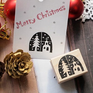 tugumi ラバースタンプ 冬の風景-教会- 縦21mm×横24.5mm