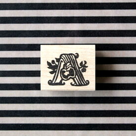 ゆめはんこ ラバースタンプ アルファベットシリーズ 「A」 Apple(りんご) 縦19mm×横23.5mm (0048A-2630)