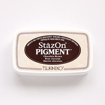 ステイズオンシリーズの最新版スタンプ台 不透明タイプのオールマイティインクパッドです ツキネコ 即納送料無料 ステイズオン ピグメント チョコレートブラウン SZ-PIG-041 PIGMENT Chocolate 当店だけの限定モデル 顔料系インク StazOn Brown