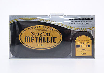 金属プラスチックに捺せるステイズオンのメタリックカラーです ツキネコ ステイズオン ゴールド 品数豊富 メタリック 最大66％オフ！ SZ191