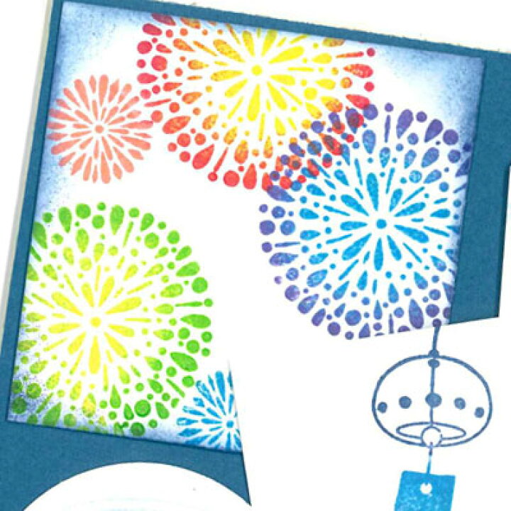 楽天市場 こどものかお Oeuf Stamp 季節はんこ 夏 花火 1043 004 きれいなはんこ 印鑑のからふる屋
