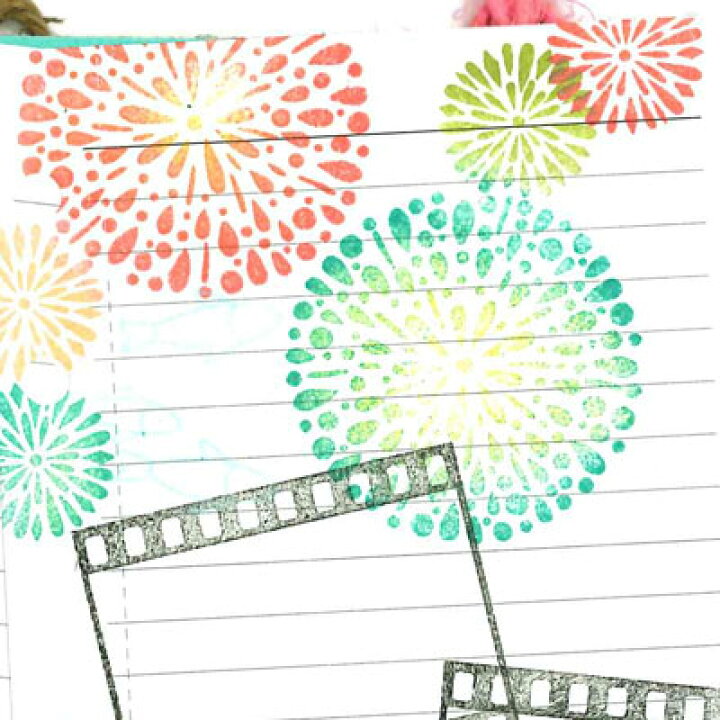 楽天市場 こどものかお Oeuf Stamp 季節はんこ 夏 花火 1043 004 きれいなはんこ 印鑑のからふる屋