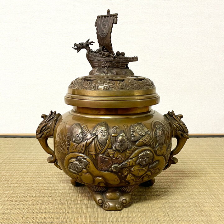 楽天市場】高岡銅器「七福神宝船香炉」銅製 美術工芸品/床/置物/贈答品 