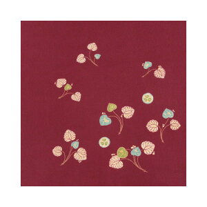 【送料無料・桐箱入】正絹の風呂敷 徳川美術館コレクションふろしき 紫地葵紋付葵の葉文辻が花染羽織68cm 風呂敷専門店・唐草屋