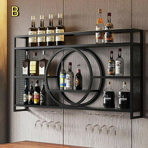 工業用壁掛けワインラック、金属製吊り下げワインラック、ワイングラスホルダー、ガードレールとガラスホルダー付き3層ワインボトル棚、多機能ワイン収納ディスプレイラック、ワインラ