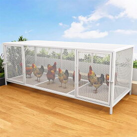 鶏 ケージ 室内 屋外 ステンレス 大型角管高密度メッシュ うずら 鶏小屋 モルモット 兎 カバー付き 大きい 鶏舎 鳩小屋 大型 小動物 フェレットケージ ハリネズミ 飼育小屋 農村ルチンケージイタチ防止 ペットケージ ブラック 147*58*62CM
