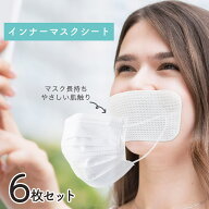 洗って繰り返し使える 使い捨てじゃない日本製 インナー マスク シート 6枚セット 今治産 インナーマスク…