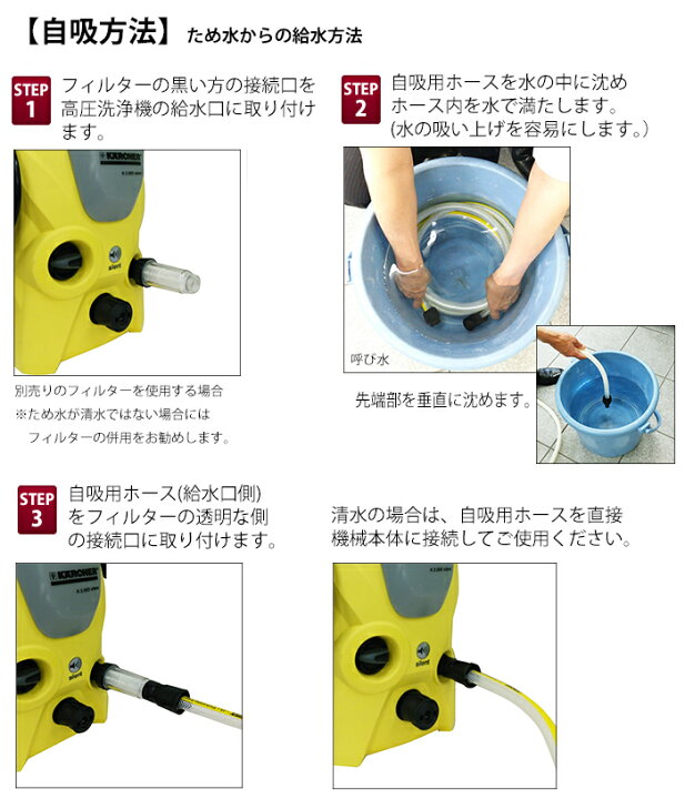 楽天市場 自吸用ホース 高圧洗浄機用 ケルヒャー公式 楽天市場店