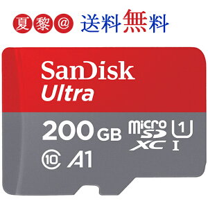 yoNizmicroSDXC 200GB 100MB/s }CNSDJ[h microsdJ[h SanDisk TfBXN UHS-I U1 class10 FULL HD AvœK Rated A1Ή Nintendo SwitchmF SDSQUAR-200G