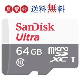 【全品ポイント10倍！5/27 01:59迄】microSDカード 64GB サンディスク SanDisk UHS-I 超高速100MB/s U1 microSDXC Nintendo Switch ニンテンドースイッチ推奨 SDSQUNR-064G 海外パッケージ品