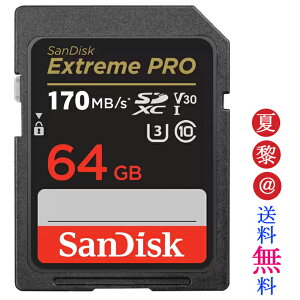 SanDisk 64GB SDJ[h SDXC Extreme PRO V30 U3 UHS-I Class10 170MB/S SDSDXXY-064G COpbP[Wi