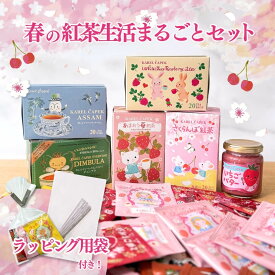 【送料無料・20％OFF！】春の紅茶生活まるごとセット 150杯分 個包装 カップ用ティーバッグ｜春 ギフト さくらんぼ紅茶 あまおう苺紅茶 ホワイトチョコラズベリーティー いちごバター フレーバーティー プレゼント お礼 ラッピング付き 紅茶専門店｜カレルチャペック