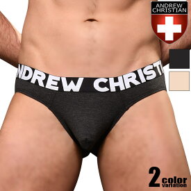 AndrewChristian/アンドリュークリスチャン DOORBUSTER! ALMOST NAKED? Bamboo Briefオルモストネイキッド フルバック　立体縫製 無地 バンブーレーヨン 竹繊維 男性下着 メンズ　メンズインナー ビキニブリーフ