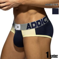 メンズビキニ ブリーフ ADDICTED/アディクティッド BABY YELLOW PANELS BRIEF レトロ　スポーティ 立体縫…
