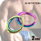 G-station/ジーステーション 湾曲 フィット RING カラフル ステンレス リング オシャレ 艶めき