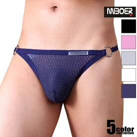 メンズTバック MIBOER/ミボール ウェーブレース 透け シースルー Tバック 立体縫製 男性下着 メンズ インナー セクシー