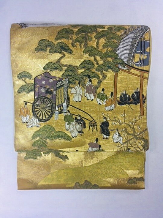 楽天市場】817-[お仕立て付き] 袋帯 梅垣織物謹製 「住吉祭礼文」六通  