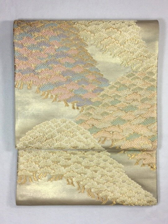 楽天市場】852 [お仕立て付き] 袋帯 泰生織物謹製 彩る松山文様 本金漆 