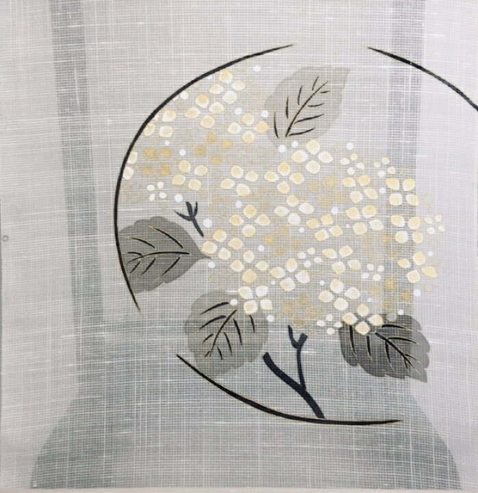 楽天市場】641 紗紬地 九寸名古屋帯 紫陽花柄 あじさい柄 手描き 新品 