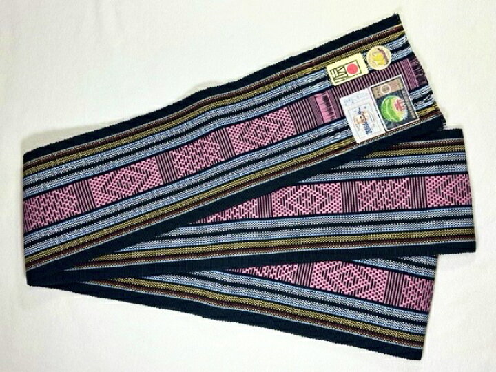 楽天市場】919 読谷山(ゆんたんざ)ミンサー 新品 半幅帯 (よみたんざん 