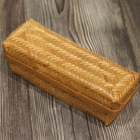 【店内全品ポイント5倍】 弁当箱 すす竹アジロ編み ビジネスマン弁当箱 おしゃれ サンドイッチ おにぎり 竹編み かるい ピクニック