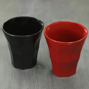 コップ カップ コップ湯のみ フリーカップ 赤 黒 単品 全2種 木製 おしゃれ かわいい 食器 雑貨 和