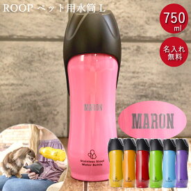 【クーポン配布中】 犬 お散歩 大型犬 名入れ ペット用 水筒 L 750ml ROOP ループ ステンレスボトル 箱入り キャンパスフォント 散歩の水飲み用 水 ボトル 携帯用 持ち運び お散歩グッズ 名前 ネーム お名前入り ギフト プレゼント