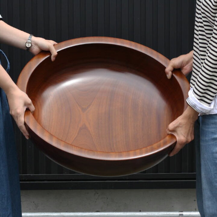 大捏ね鉢 天然木 生じる 手彫り くり貫き 蕎麦うどん こね鉢 外径42.5