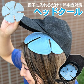 【店内全品ポイント5倍】 熱中症対策 ひんやり グッズ ヘッドクール 暑さ対策 防止 クールダウン 頭を冷やす 雑貨 アイスタオル 日よけ 日除け 頭ひんやり 帽子用 ハット用 農作業 スポーツ 庭 ガーデニング ゴルフ ラウンド 野球 ラグビー