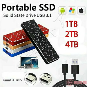 4TB �n�[�h�f�B�X�N USB3.1 �O�t�� �ϏՌ� ���݊��� �O�t�� �|�[�^�u���n�[�h�f�B�X�N �É� �R���p�N�g ���^ �����]�� �O�t��SSD �����^