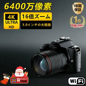 �Z�b�g �f�W�^���J���� WiFi�Ή� ���ʉt�� 4K���掿 6400����f IR�i�C�g�r�W����16�{�Y�[�� �d�q��u���␳ 3�C���`���� ���B��J��������B�e�y�ʎq���p����p �g�ѕ֗� �C�w���s YouTube Vl