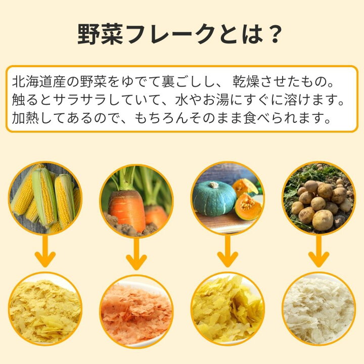楽天市場】選べる お得用 北海道 野菜フレーク5袋セット 時短 離乳食 