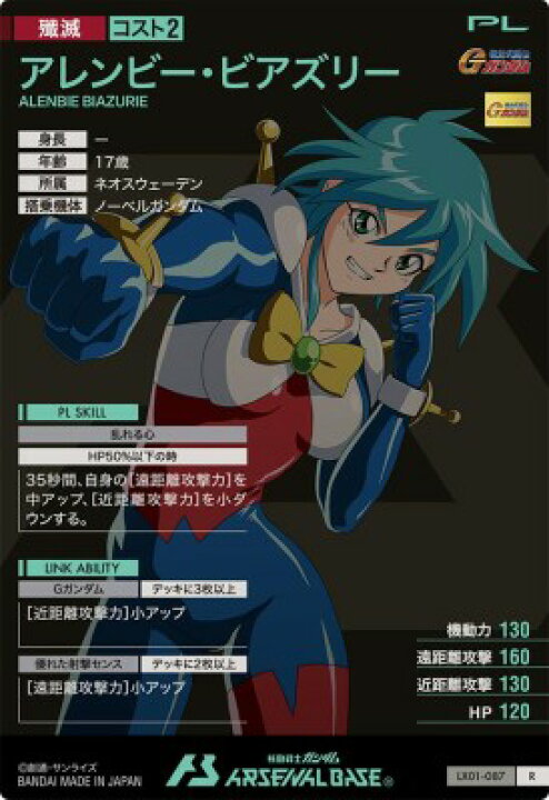 楽天市場】機動戦士ガンダム アーセナルベース LX01-087 アレンビー 