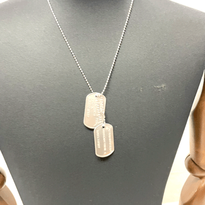 楽天市場】DOGTAG ドッグタグ 認識票 2枚 サイレンサー無し : 沖縄ミリカジ