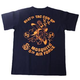 MOSQUITO PINUP GIRL PRINT T-SHIRT ネイビー