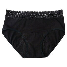 吸収型 サニタリー ショーツ 吸水ショーツ 綿 コットン 生理用ショーツ フェムテック 多い日 軽い日 漏れない 大きいサイズ レース ストレッチ 黒 rss-018 プレゼント ギフト 母の日 父の日 敬老の日 バレンタイン ホワイトデー クリスマス