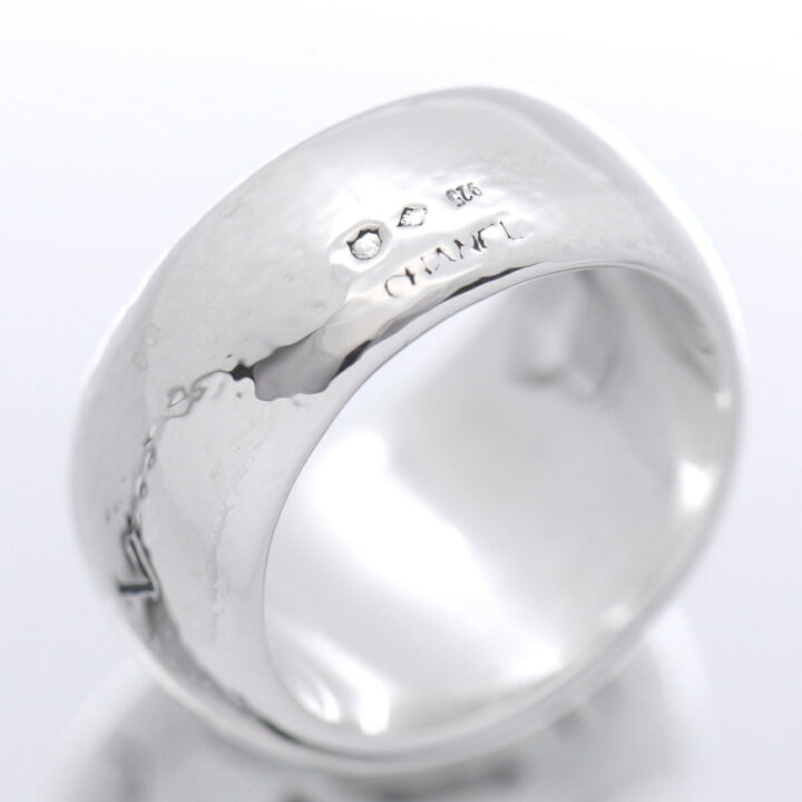 楽天市場】【動画有】シャネル CHANEL リング 指輪 13号 ロゴ シルバー  