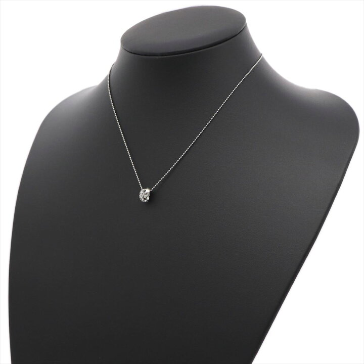 4℃ ネックレス ダブルループ ダイヤモンド Pt850 プラチナ 